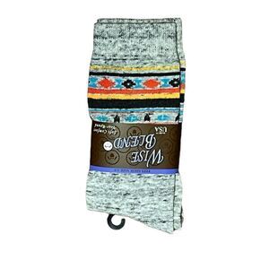 BOGO Wise Blend Aztec Print Crew Socks, Size M, NWT